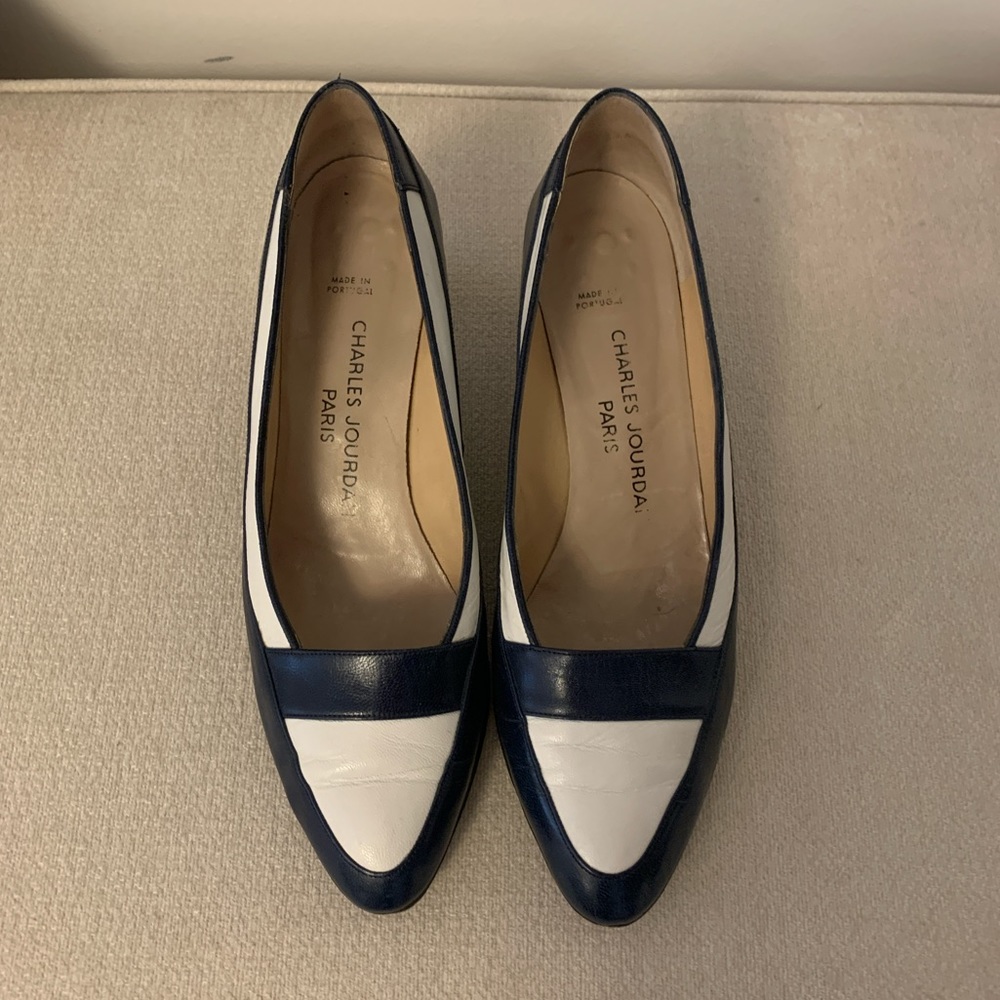 Vintage Charles Jourdan Paris Leather Pumps